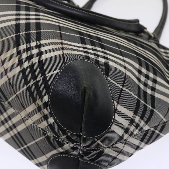 BURBERRY Nova Check Blue Label Tote Bag Nylon Black Auth ep1077 - Picture 15 of 16